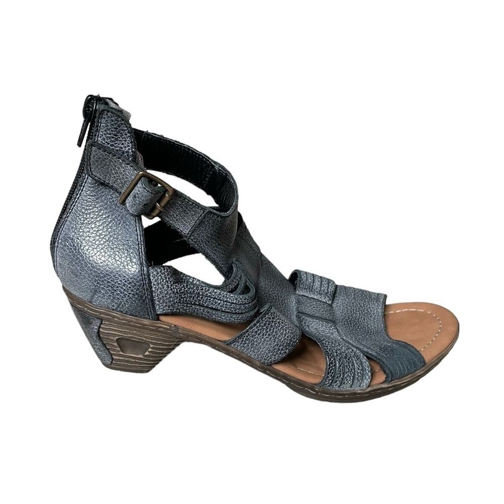 RIEKER Gladiator Sandals Blue Grey Leather Size 40